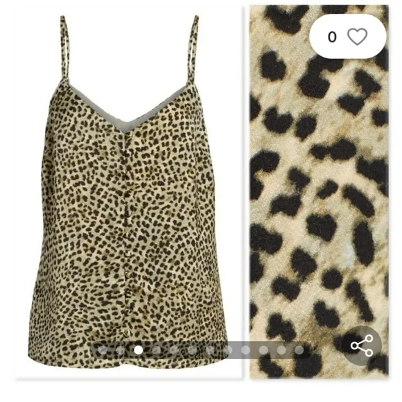 Cupcakes and Cashmere Spaghetti Strap Leopard Print Button Up Top - Picture 5 of 16